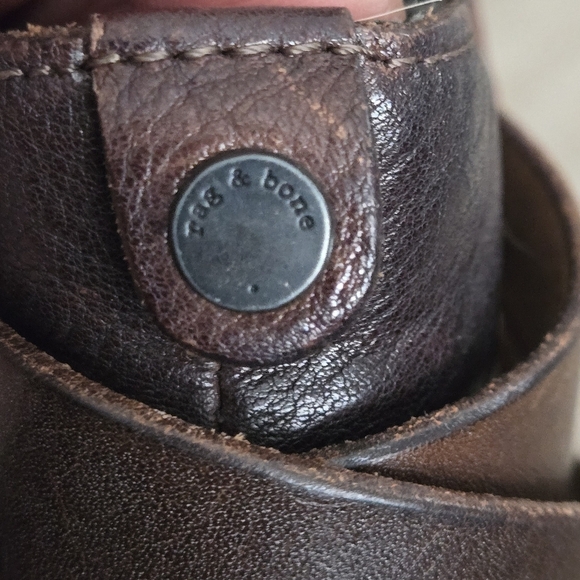 Rag & Bone Harrow Dark Brown Leather Ankle Boots Size 40 EU 9 US - Picture 8 of 12